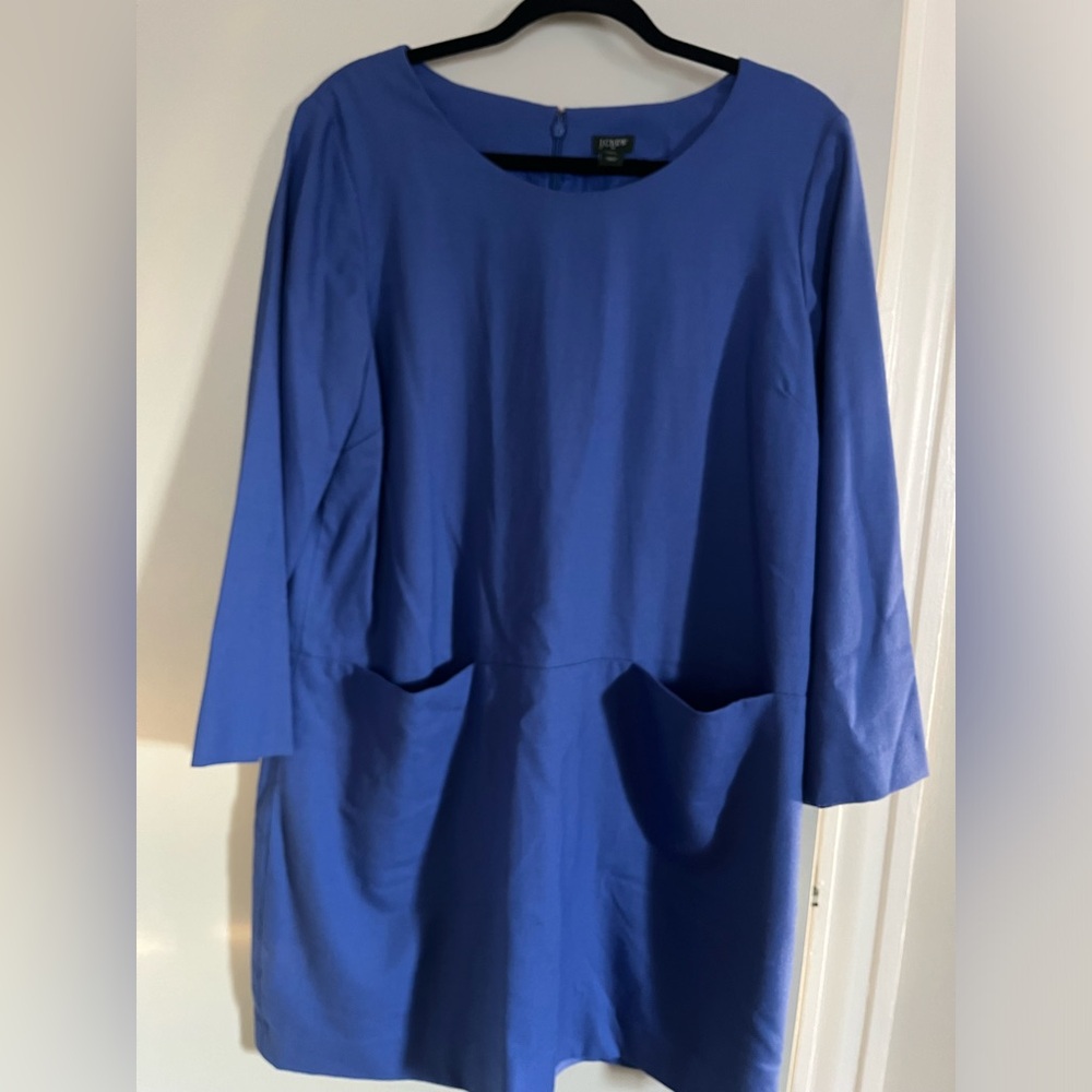 Jcrew Blue wool Tunic  dress with pockets